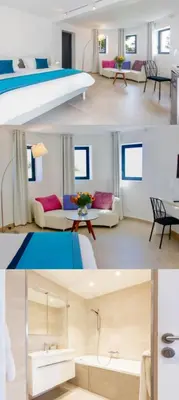 Un ou plusieurs lits dans un hébergement de l'établissement Cap Antibes Villa