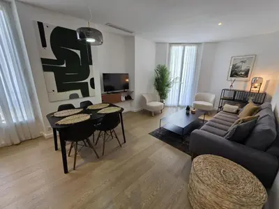 Coin salon dans l'établissement 2 Bedrooms 5 min walk to Croisette