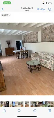 Télévision ou salle de divertissement dans l'établissement Maison provençale vue mer