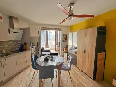 Cuisine ou kitchenette dans l'établissement Charmant Studio - Centre Cannes