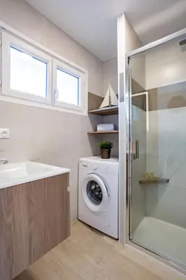 Salle de bains dans l'établissement Appart4 pers clim parking piscine
