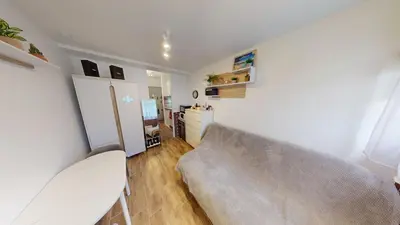 Coin salon dans l'établissement Appartement cosy bord de mer