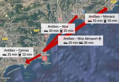 Plan de l'établissement Studio with balcony in Antibes with AC