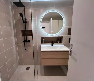 Salle de bains dans l'établissement Studio terrasse Croisette