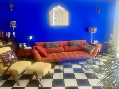 Coin salon dans l'établissement Le Palais Antibois