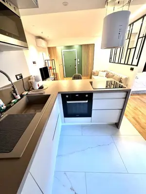 Cuisine ou kitchenette dans l'établissement Studio La Baronne