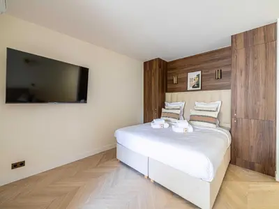 Un ou plusieurs lits dans un hébergement de l'établissement Elegant apartment - AC-4P - Cannes