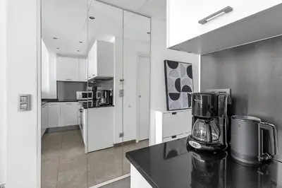 Cuisine ou kitchenette dans l'établissement Croisette 65 apartment-Miramar residence