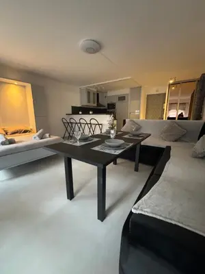 Coin salon dans l'établissement 2 pièces à 2 pas de la plage