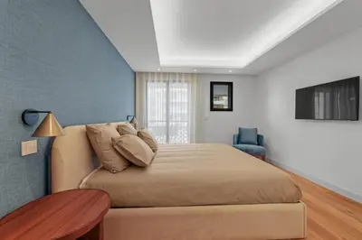 Un ou plusieurs lits dans un hébergement de l'établissement REF 1998 - Cannes - Sea view apartment for rent
