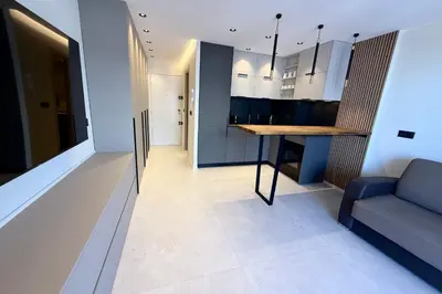 Cuisine ou kitchenette dans l'établissement Juan les Pins - Apartment for 2 people - Wifi & Parking