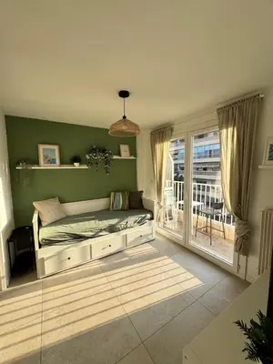 Coin salon dans l'établissement ANTIBES - Cozy 2 pièces proche plage