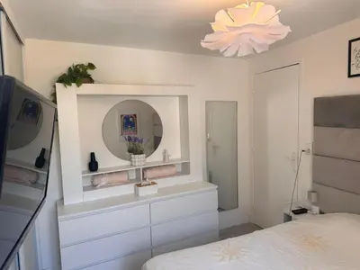 Un ou plusieurs lits dans un hébergement de l'établissement 2 pieces Antibes