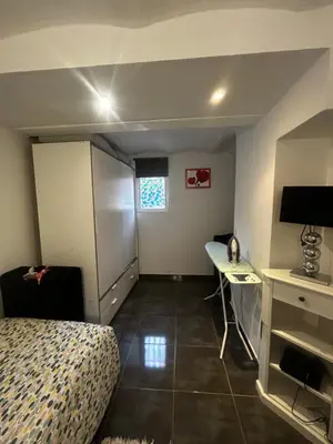 Cuisine ou kitchenette dans l'établissement L'Open bord de mer