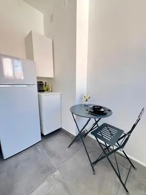 Cuisine ou kitchenette dans l'établissement studio luxueux