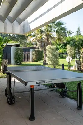 Tennis de table au sein de l'établissement CABOTS Villa Moderne Tout Confort Grand Jardin & Piscine ou à proximité