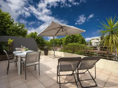 Balcon ou terrasse dans l'établissement Studio Le St Cloud by Interhome