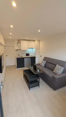 Cuisine ou kitchenette dans l'établissement Studio moderne