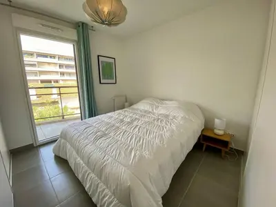 Un ou plusieurs lits dans un hébergement de l'établissement Cannes proche Croisette - 3 P tout confort avec balcon
