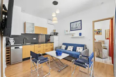 Cuisine ou kitchenette dans l'établissement 1 chambres , 131 rue d'antibes