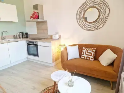 Cuisine ou kitchenette dans l'établissement Le Dambra - dans le vieil antibes