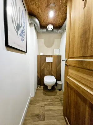 Salle de bains dans l'établissement Le Bain Méditerranéen - Joli T2 dans le vieil Antibes