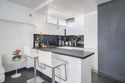 Cuisine ou kitchenette dans l'établissement Rooftop La Croisette Cannes