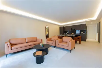 Coin salon dans l'établissement Hôtel Particulier Marceau - Central Cannes - New - Walk to La Croisette
