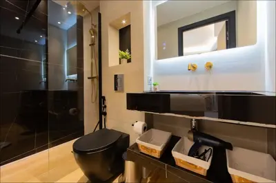 Salle de bains dans l'établissement Hôtel Particulier Marceau - Central Cannes - New - Walk to La Croisette