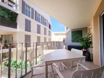 Balcon ou terrasse dans l'établissement Le Marend 4 - T3 avec Terrasse