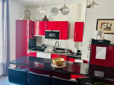 Cuisine ou kitchenette dans l'établissement Casa Red Riviera