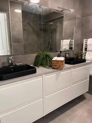 Cuisine ou kitchenette dans l'établissement Riviera Rêve, Antibes