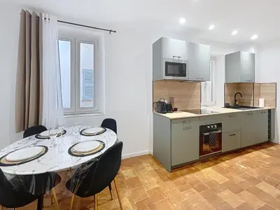 Cuisine ou kitchenette dans l'établissement Duplex Cosy Viel Antibes