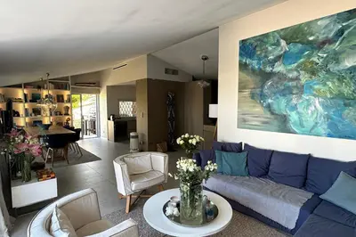 Coin salon dans l'établissement Cannes - Villa for rent - 2179