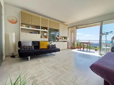 Coin salon dans l'établissement Beautiful apartment, sea view