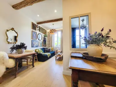 Coin salon dans l'établissement Rêverie en Provence - Au cœur du Vieil Antibes
