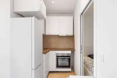 Cuisine ou kitchenette dans l'établissement La Gravette Coeur du vieil Antibes