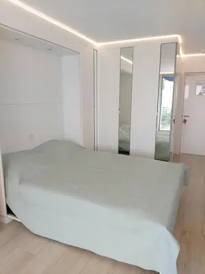 Un ou plusieurs lits dans un hébergement de l'établissement Studio Cannes beautiful sea view