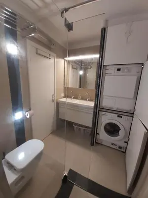 Salle de bains dans l'établissement Studio Cannes beautiful sea view