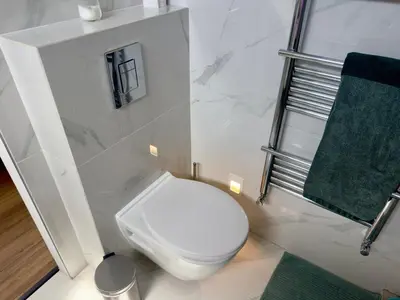 Salle de bains dans l'établissement Sea view 4 people terrace 60 m & pool