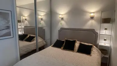 Un ou plusieurs lits dans un hébergement de l'établissement T2 cosy à Antibes