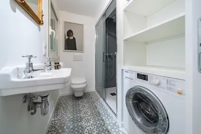 Salle de bains dans l'établissement Charme et confort à Cannes près de la Croisette