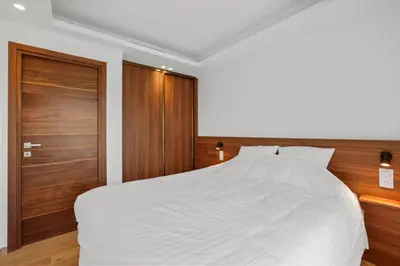 Un ou plusieurs lits dans un hébergement de l'établissement REF 2006 - Cannes Croisette - Luxurious apartment with sea view for rent