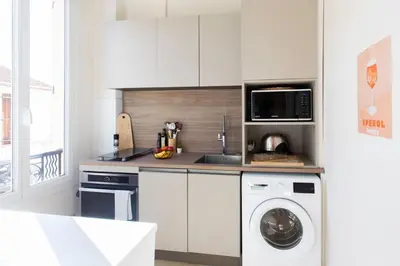 Cuisine ou kitchenette dans l'établissement Mirabeau Prestige