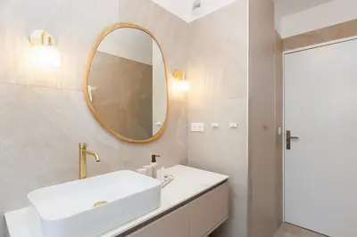 Salle de bains dans l'établissement Le Paloma, High standing, 3 min beach, air conditioning, 4 Prs