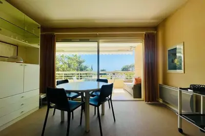 Cuisine ou kitchenette dans l'établissement Cozy flat with terrace and swimming pool in Cannes