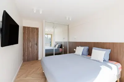 Un ou plusieurs lits dans un hébergement de l'établissement L'Alina - Balcon - 6 pers - Vue mer