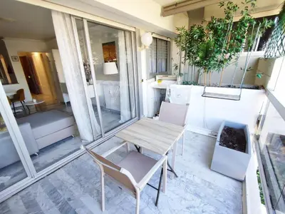 Coin salon dans l'établissement Mas de Tanit Appartement & Vacance deLuxe