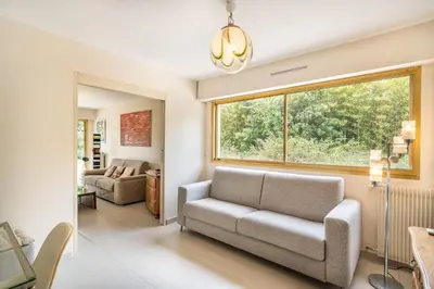 Coin salon dans l'établissement Pleasant 2 bedroom with large terrace