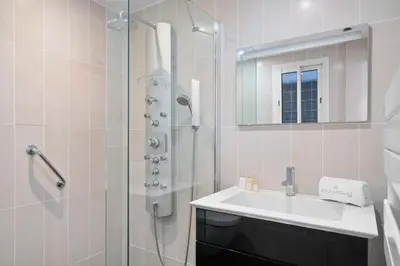 Salle de bains dans l'établissement Agréable studio à deux pas de la Croisette